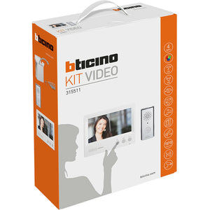 Videocitofono Bticino Kit 315511 monofamiliare Monitor Display 7" Colori 4 Fili