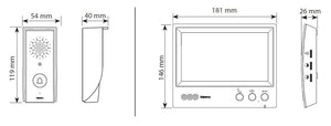 Videocitofono Bticino Kit 315511 monofamiliare Monitor Display 7" Colori 4 Fili