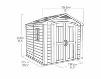 Keter Casetta da Giardino in Resina Factor 8 x 8 Box Capanno da Esterno