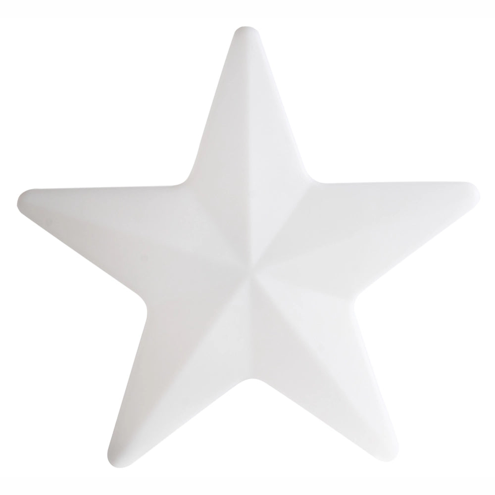 Lampada da terra decorativa a LED per esterni Design RGB Illuminazione Look moderno Materiale sintetico Forma a stella IP54 Bianco