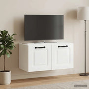 Mobile Porta TV da Muro Bianco Lucido 59,5 x 31 x 30 cm 899389