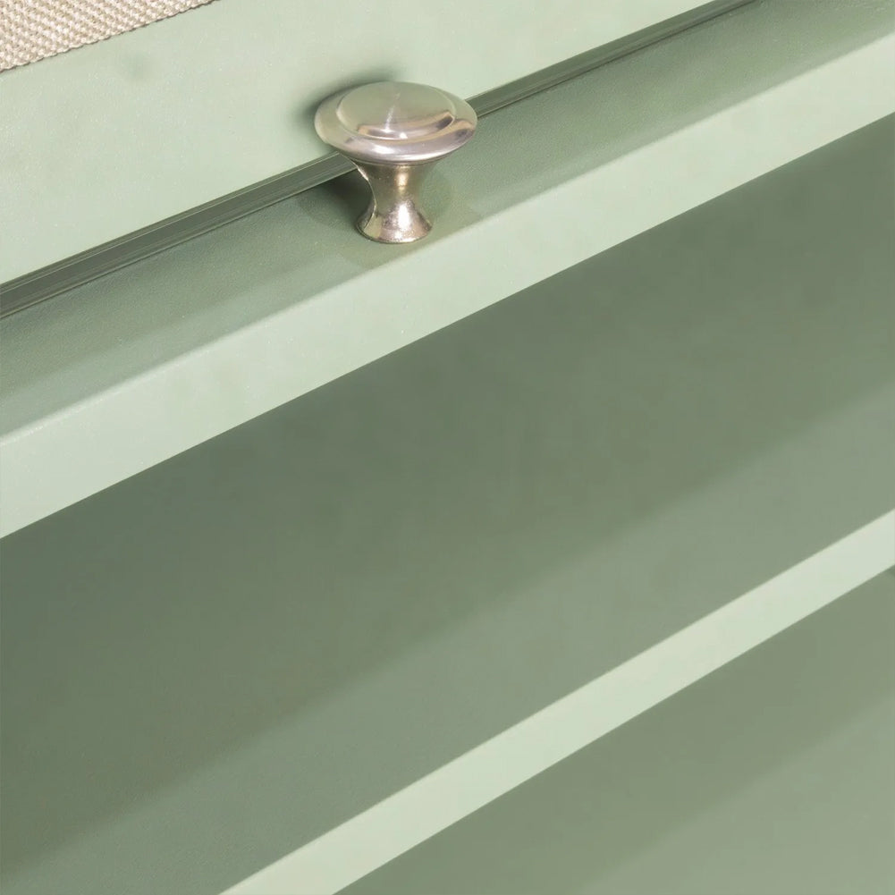 Scarpiera con Seduta Verde 1 Anta Mobile Portascarpe Salvaspazio con 2 Ripiani