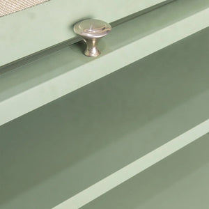 Scarpiera con Seduta Verde 1 Anta Mobile Portascarpe Salvaspazio con 2 Ripiani