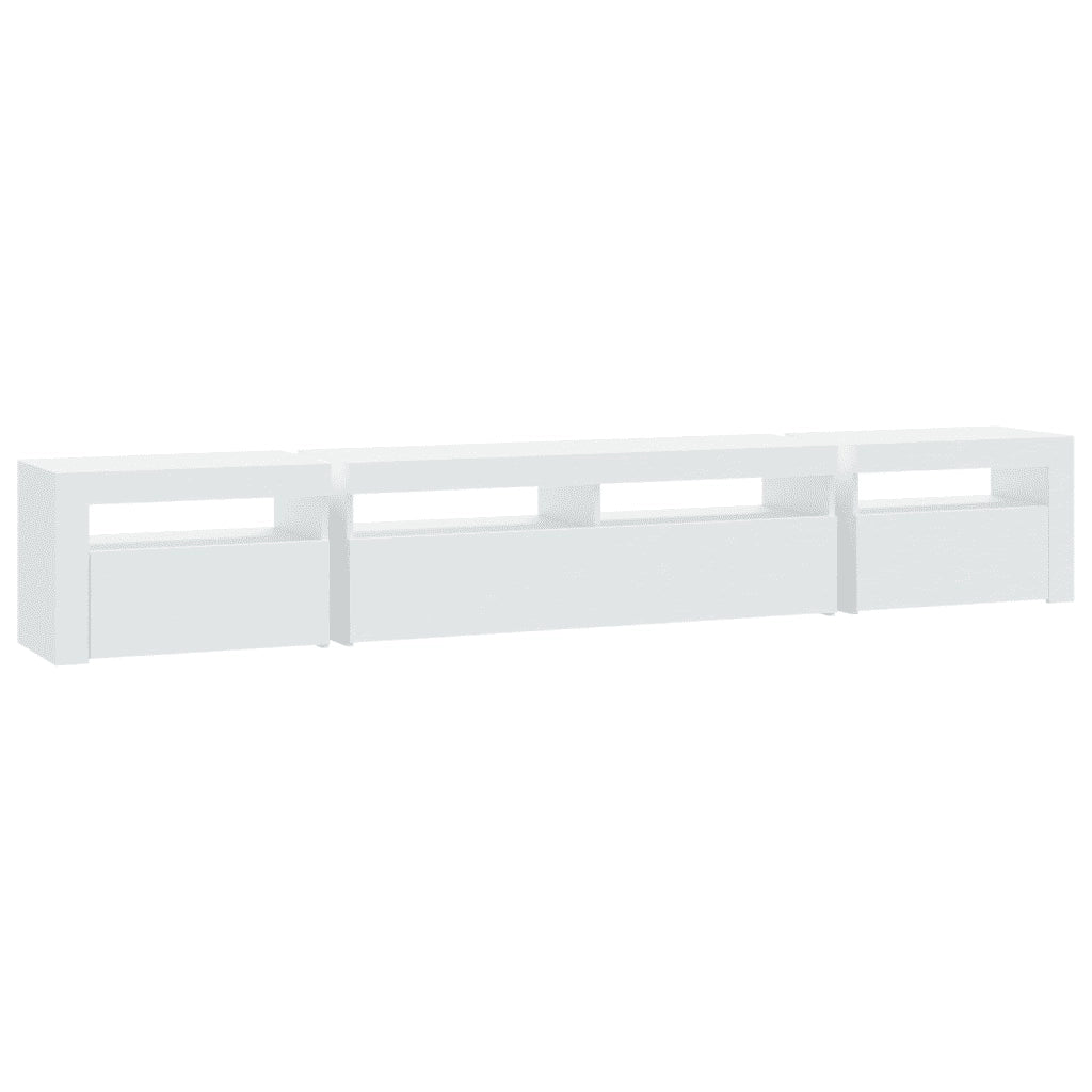 Mobile Porta TV con Luci LED Bianco 240x35x40 cm cod mxl 13914