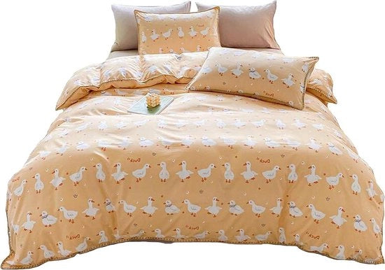 Duvetto a doppia faccia in cotone 150x200 cm - lenzuolo 200x230 cm - 2 copriletti 48x74 cm