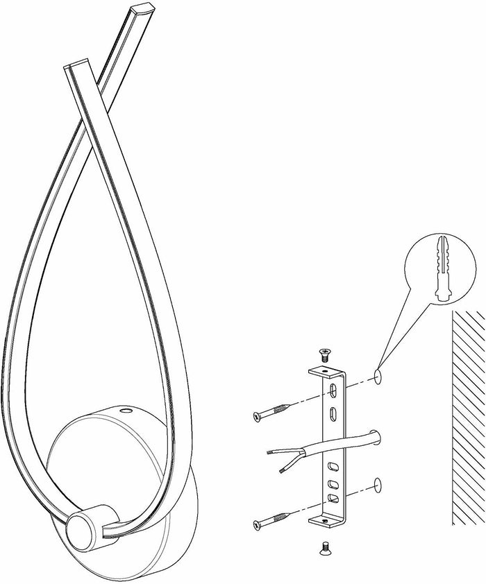 Applique Led Interno Lampada a Parete Rotonda Alluminio Oro Rosa Lasana Eglo