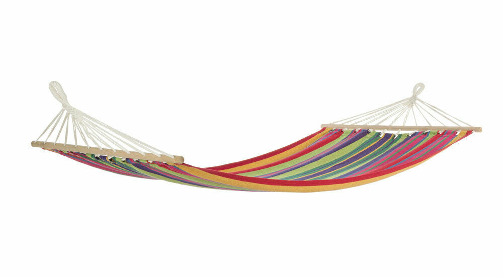 Amaca da Giardino Sospesa in Legno Tessuto Cotone Singola 200x100 Livia Bizzotto Colore principale: Rosso 2