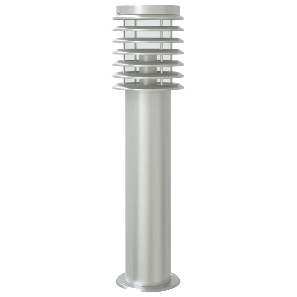 Lampada da terra per esterni con sensore acciaio inox argento Argento 02_0042526