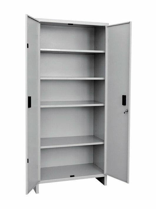 Armadio Tuttopiani Alto in Metallo a 2 Ante 4 Ripiani Pratiko