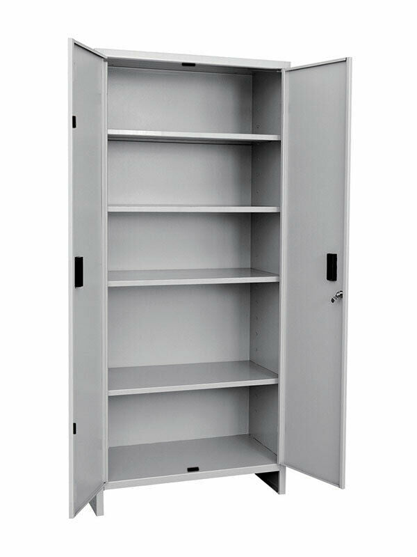 Armadio Tuttopiani Alto in Metallo a 2 Ante 4 Ripiani Pratiko