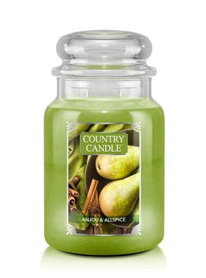 Candela Profumata Country Candle Giara Vetro Stoppino Fragranza Anjou Allspice Formato: Giara Grande