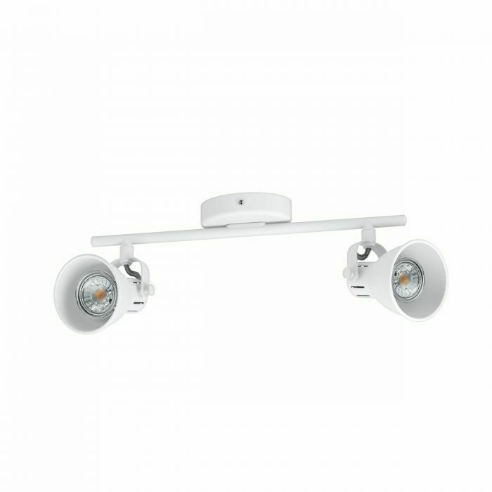 Faretto da Soffitto Led 2 Luci GU10 Bianco Lampada Plafoniera Interno Seras EGLO