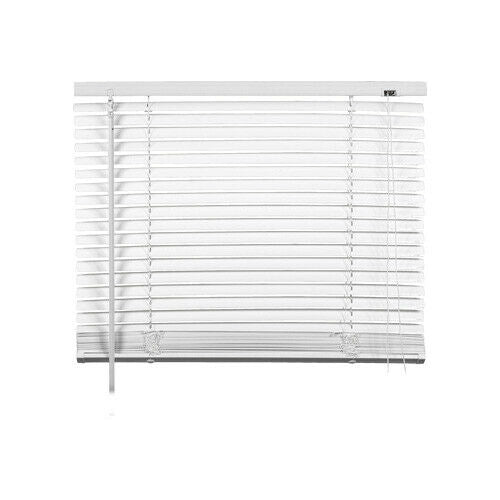 Tenda Veneziana in PVC per Portafinestra Finestra Parasole Inclinabile su Misura Misure: 91 x 240 cm, Colore: Bianco