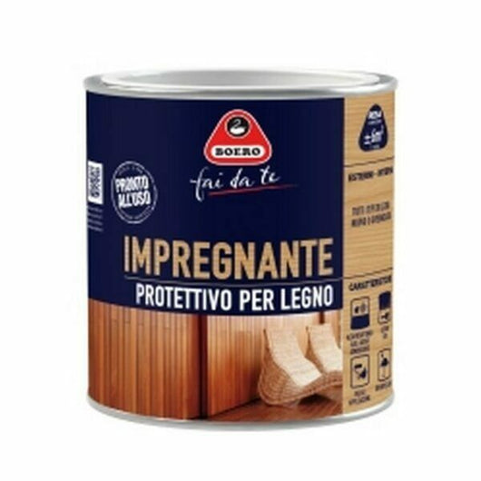Impregnante per Legno Protettivo a Finitura Opaca Idrorepellente 773 Boero Color: Legno Palissandro, Formato: 0,5 L