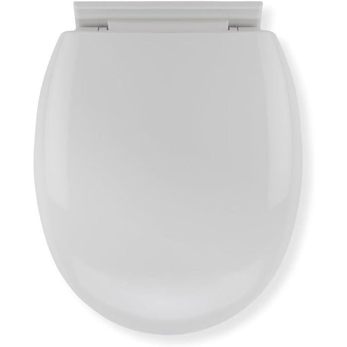 Croydex, sedile wc antibatterico, a chiusura lenta, colore: bian