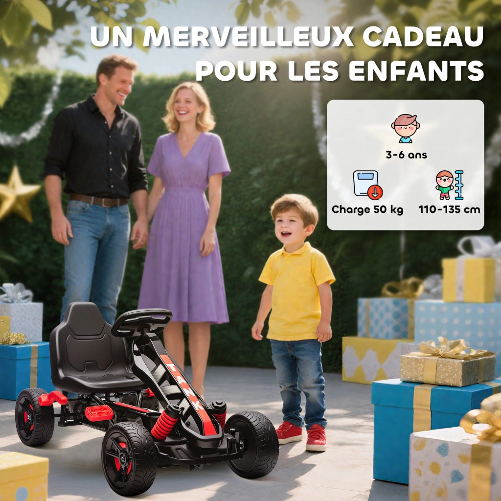Karting Bambini 3-6 Anni con Ruote EVA Antiscivolo ¨C Minimal ¨C Rosso