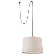 FARO BARCELONA SAMBA Lampada sospensione nera/beige con spina