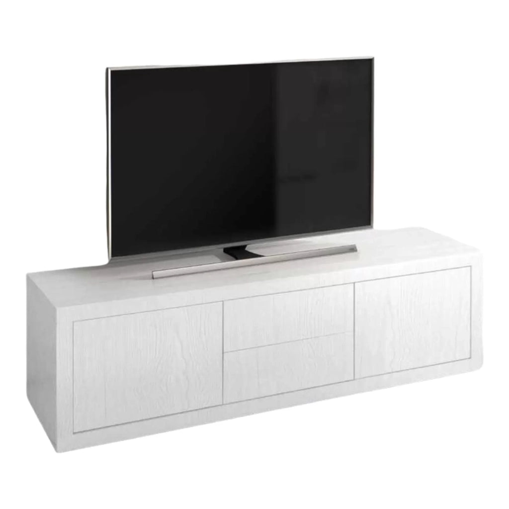 Porta tv rovere laccato bianco 170x45 (888) - Mobili 2G