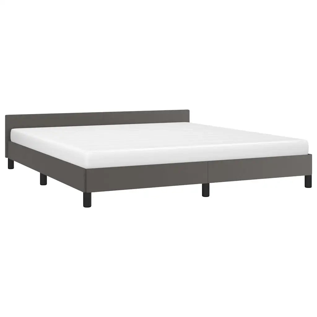 Giroletto con Testiera senza Materasso Grigio 160x200 cm 347511
