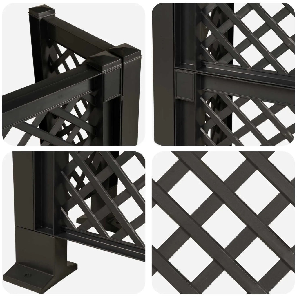 Trellis per Cestino Antracite 123 x 47 x 114 cm PP CFW7190562