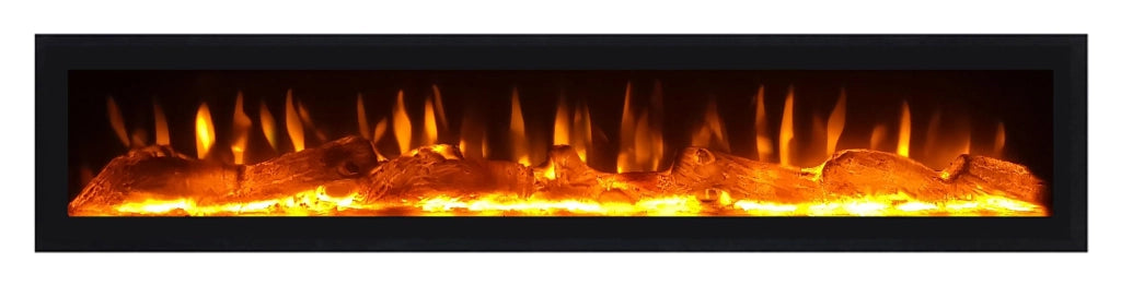 Caminetto elettrico LED, 102x35x45cm, 1 apertura, 1 porta, da appendere, Nero RF2322