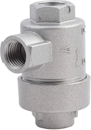 Valvola di scarico in alluminio - 1/4 pollice - Facile da installare - Compatta - Duratura - Flusso unidirezionale - Funziona fino a 10kgf/cm² - Valvola di sfogo dell'aria