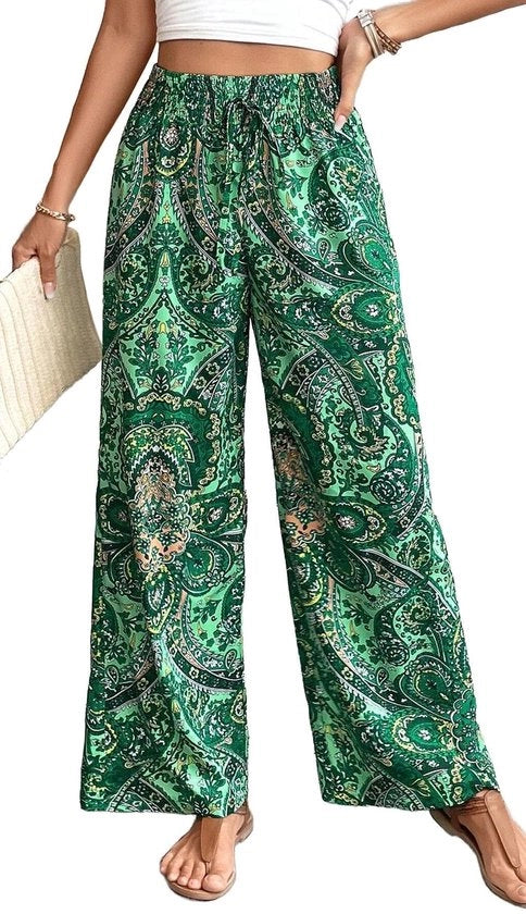 Broek da Donna con Alta Cintura per un Look Boho Casual Estivo
