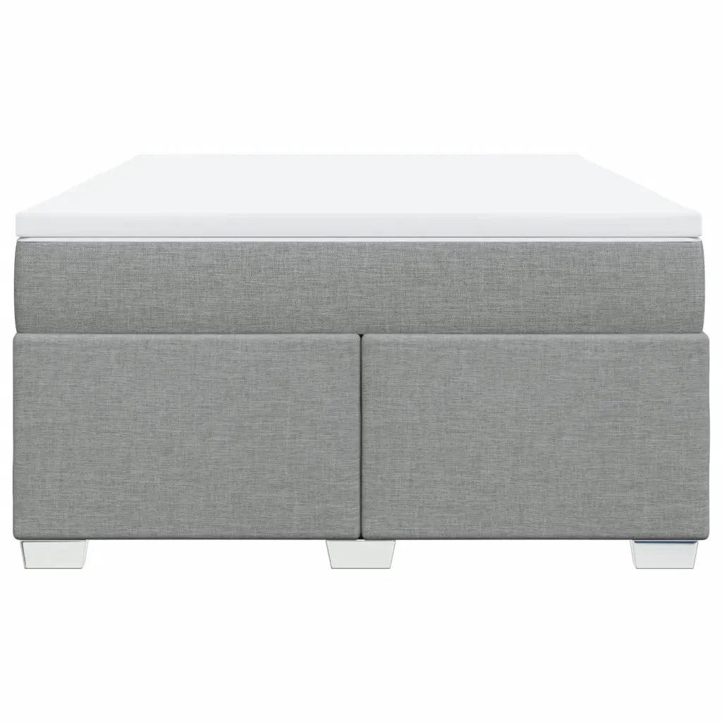 Giroletto a Molle con Materasso Grigio Chiaro160x200 cm Tessuto 3285144