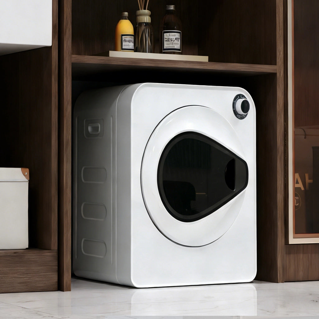Asciugatrice Compatta 3 kg 830 W con PTC Ceramico; 4 Programmi; Cestello Inox e Montaggio a Parete