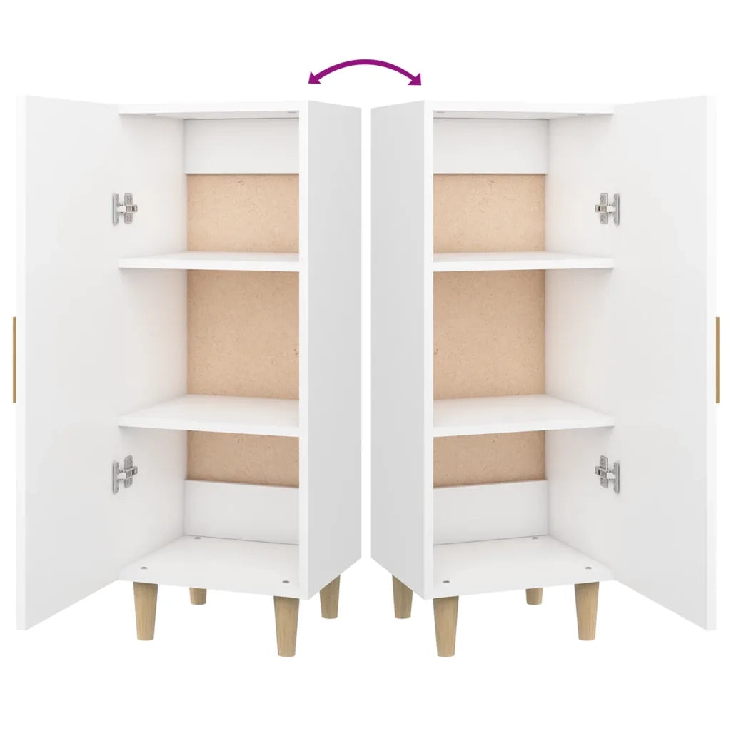 Credenza | Madia | Buffet da pranzo | Armadio da pranzo Bianca 34,5x34x90 cm in Legno Multistrato