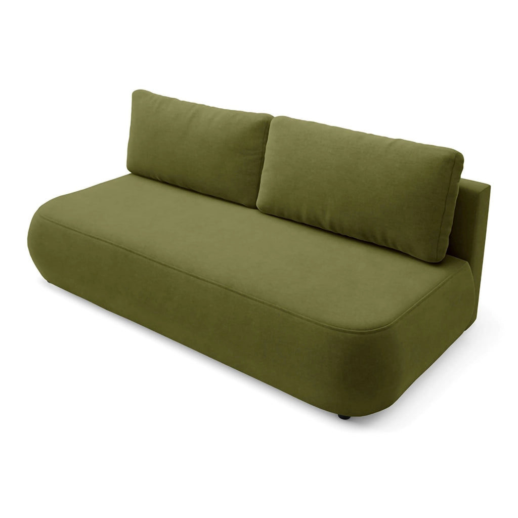 Brugnato, Divano Letto 2 Posti Contenitore, 210x106 cm Verde