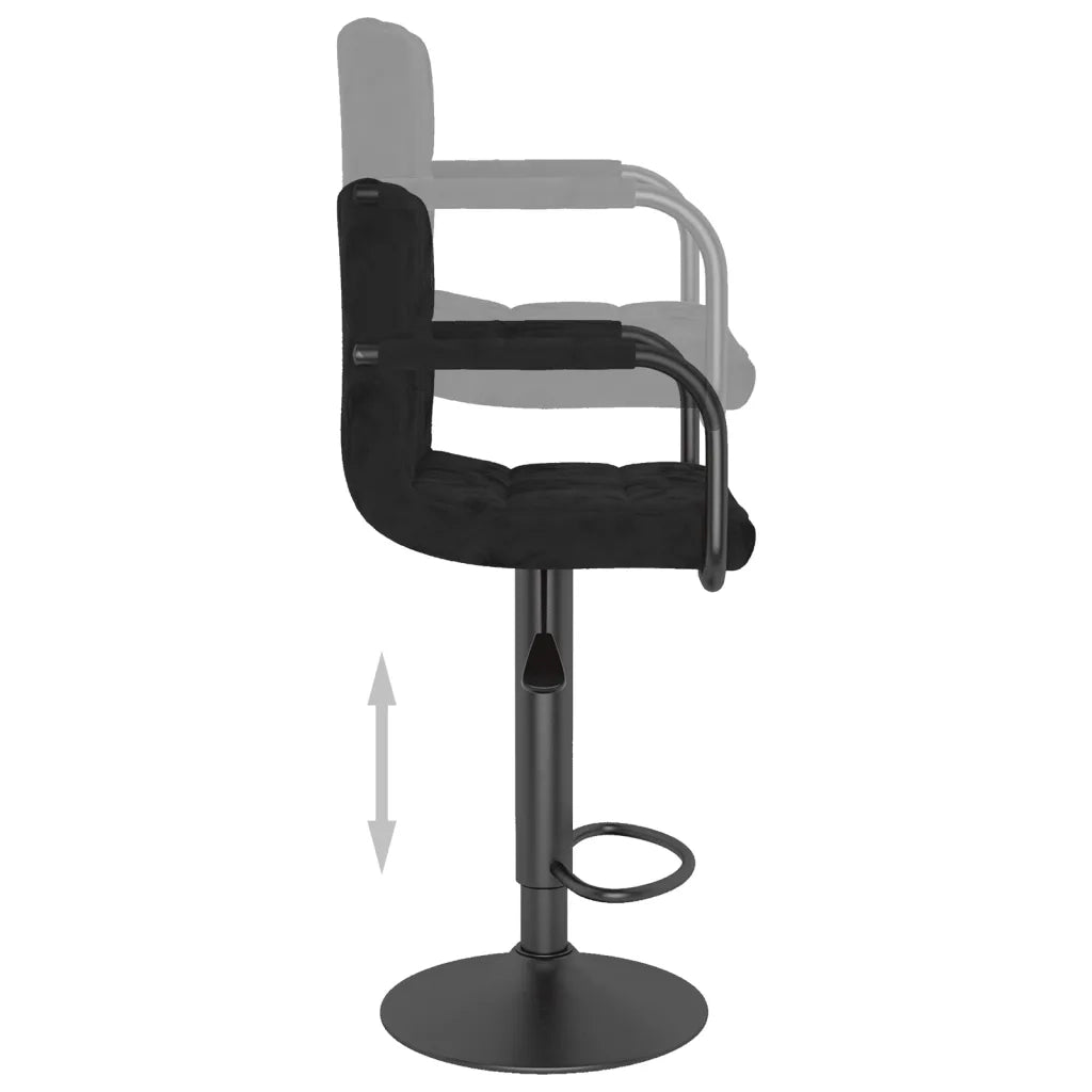 Sgabelli da Bar 2 pz Neri in Velluto cod mxl 72354