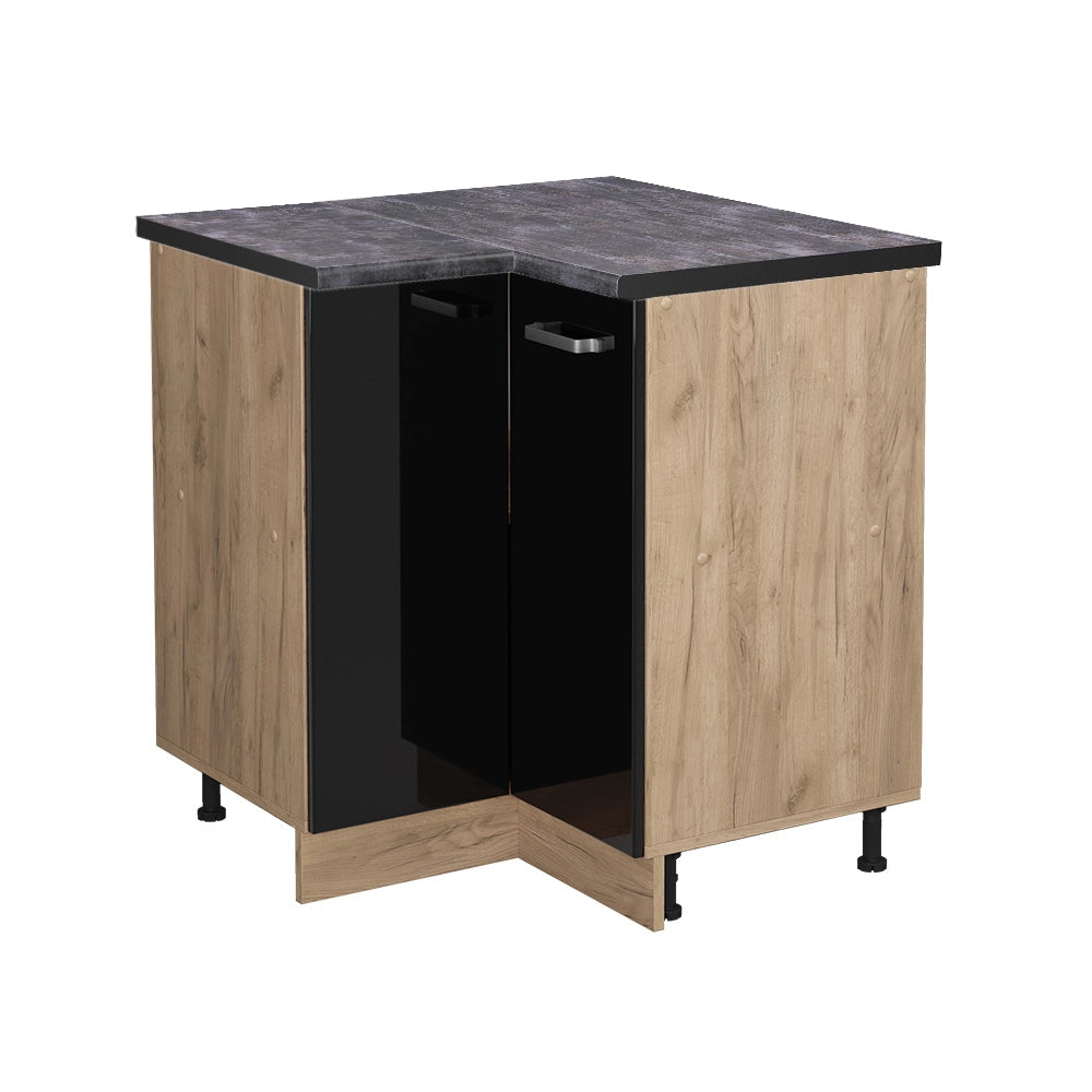 Vicco Mobile ad angolo cucina Nero lucido 75.6 cm , PL Antracite