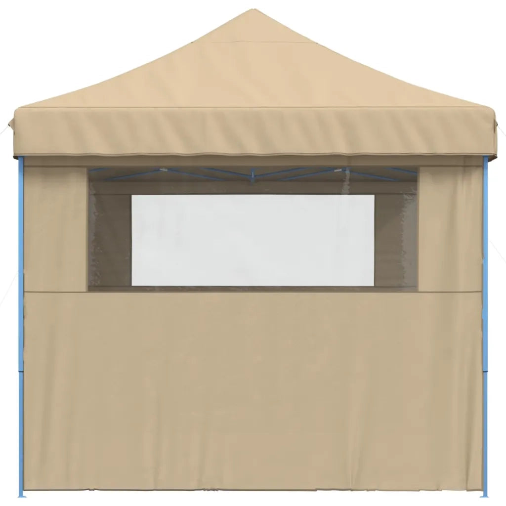 Tendone per Feste Pieghevole Pop-Up con 3 Pareti Beige
