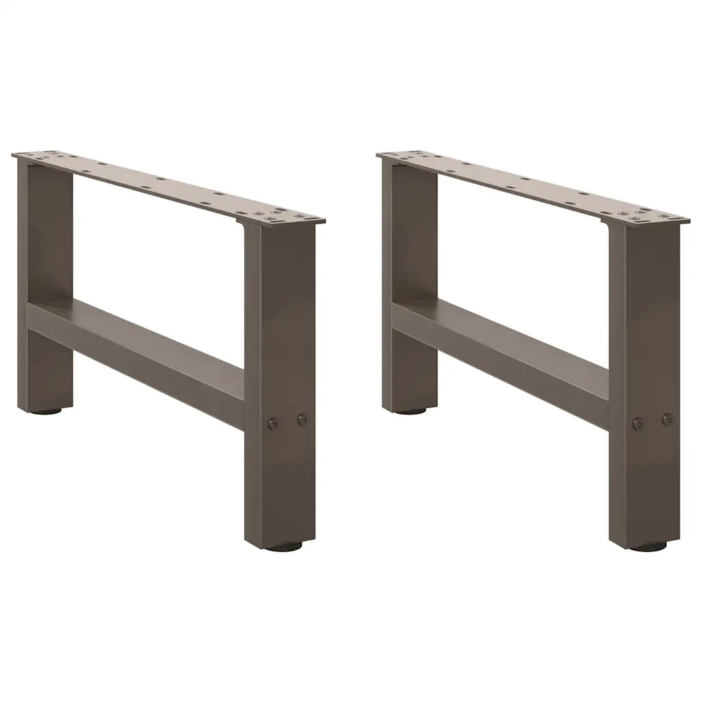 Gambe per Tavolino da Caffè in Acciaio Naturale 2 pz 60x(30-31) cm Acciaio 4013267