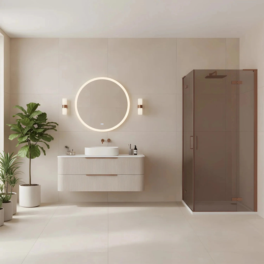 Cabina Doccia Rea Hugo Double 90x90 Copper Brush