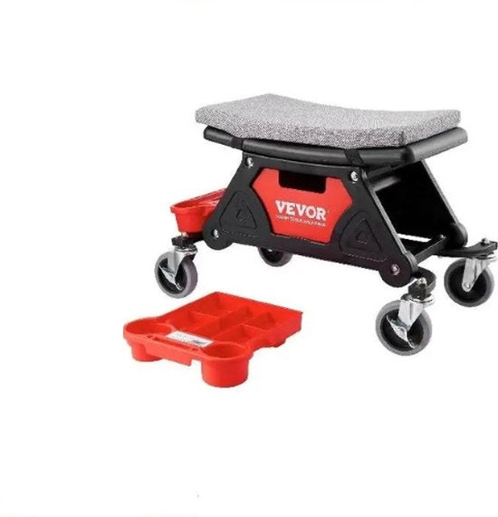 Sedia di lavoro su ruote - Sedia di lavoro ergonomico - Sedia di lavoro bassa - Sedia di lavoro per garage - Sedia di lavoro per lavoro - Sedia di lavoro per peso max 150 kg