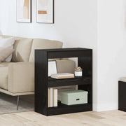 Armadio per Libri Rovere Nero 60 x 30 x 72 cm Legno multistrato