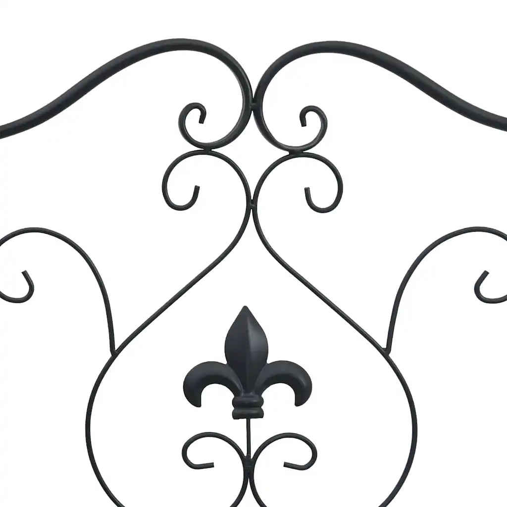 Panchina da Giardino | Panca da Giardino Nero 104 x 54 x 93 cm Acciaio