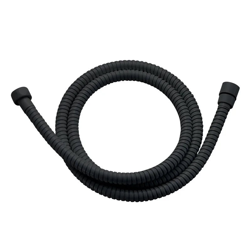 Flessibile doccia in acciaio nero opaco 150 cm doppia graffatura