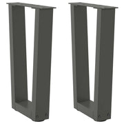 Set di 2 gambe per tavolino da caffè a forma di V 38 x 42-43,3 cm stabilità ottimale design moderno in acciaio antracite 02_0056914