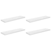 4 pz Scaffali a Parete | Ripiano a parete | Mensole a Parete Bianco Lucido 23x23,5x3,8 cm in MDF