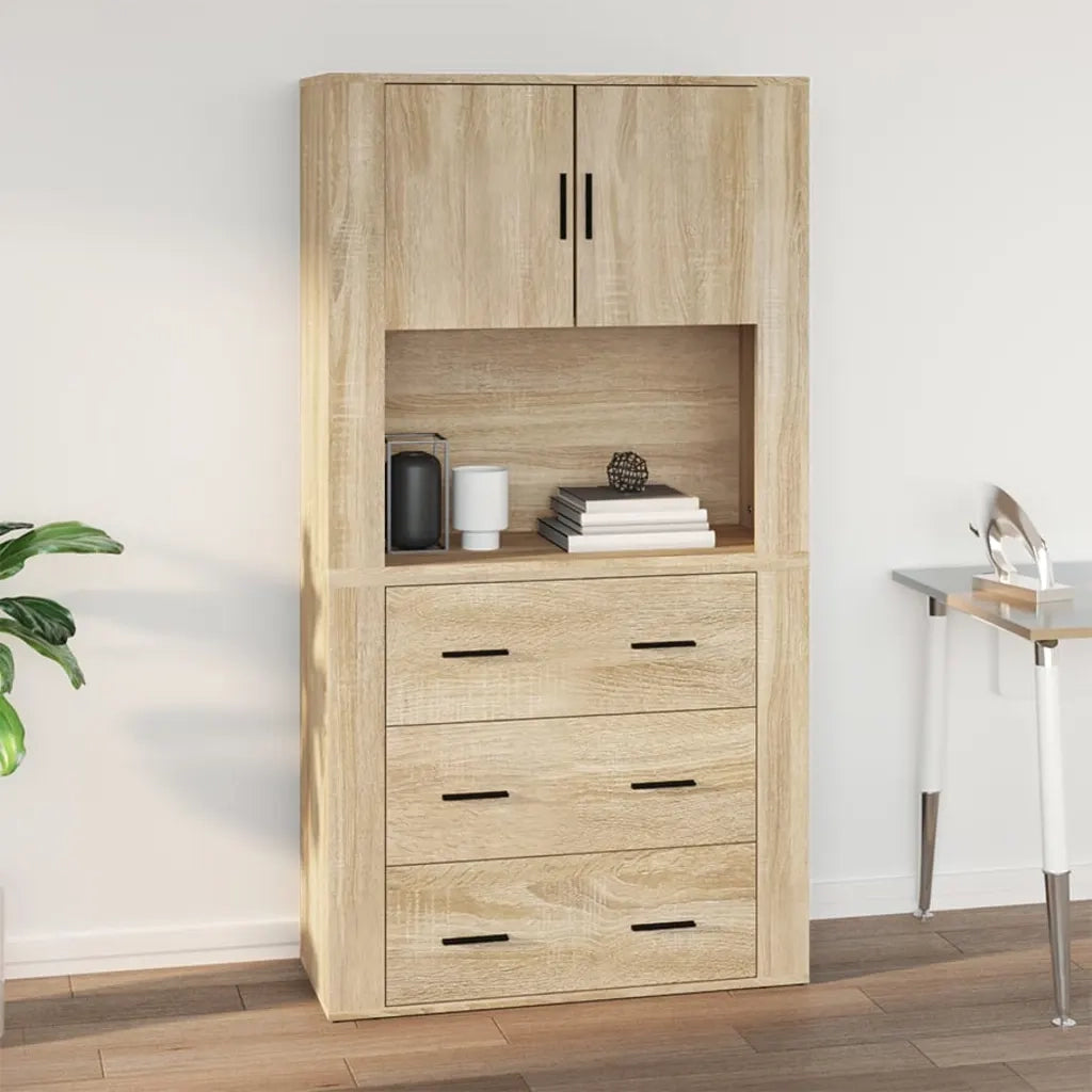 Armadietto a Muro | Mobile a Parete Rovere Sonoma 80x33x80 cm Legno Multistrato