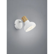 SPOT LATIKA E14 H17CM BIANCO / LEGNO.