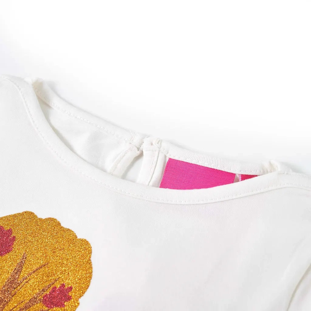Maglietta da Bambino a Maniche Lunghe Ecru 128 13817