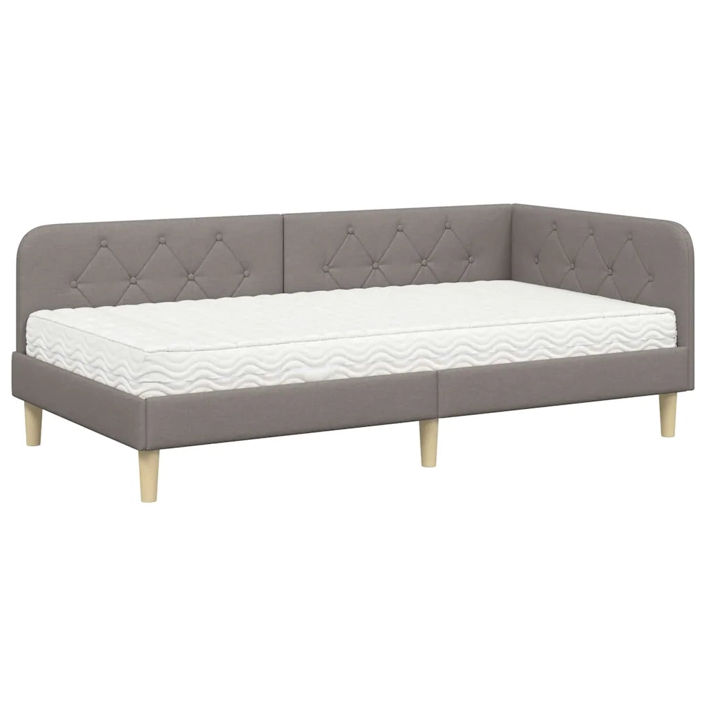 Cornice del letto ad angolo Talpa 90 x 200 cm Tessuto