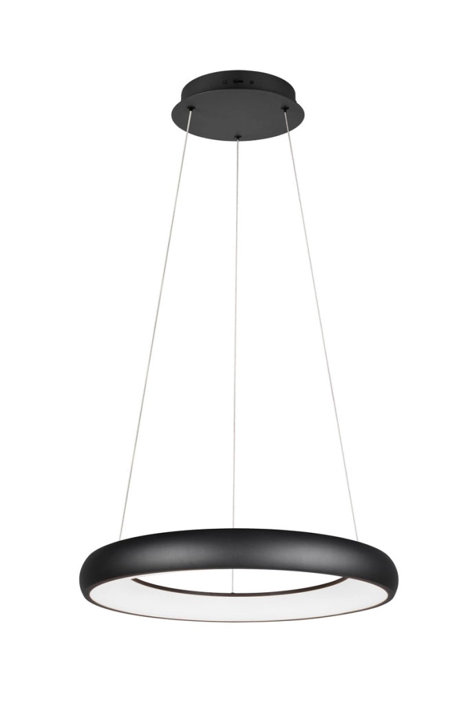 Lampadario moderno nero Ring Ø62 LED 38W Cardona Trio