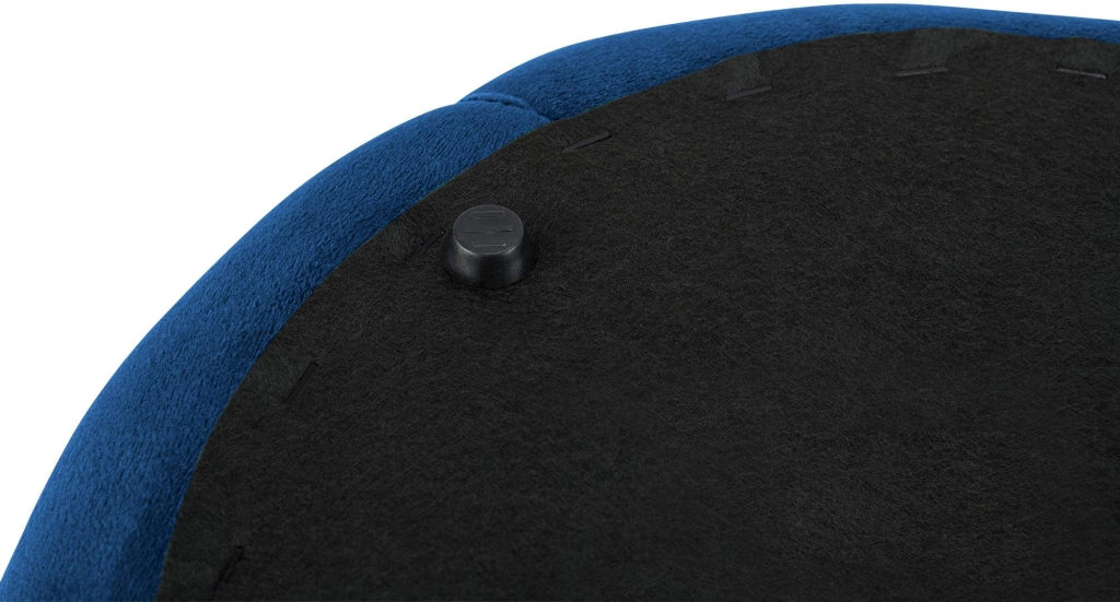 Pouf Drancy in velluto trapuntato blu,M