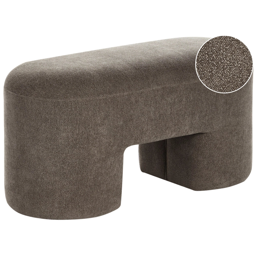 Panchina Marrone Boucle da salotto o camera da letto con gambe larghe in stile moderno