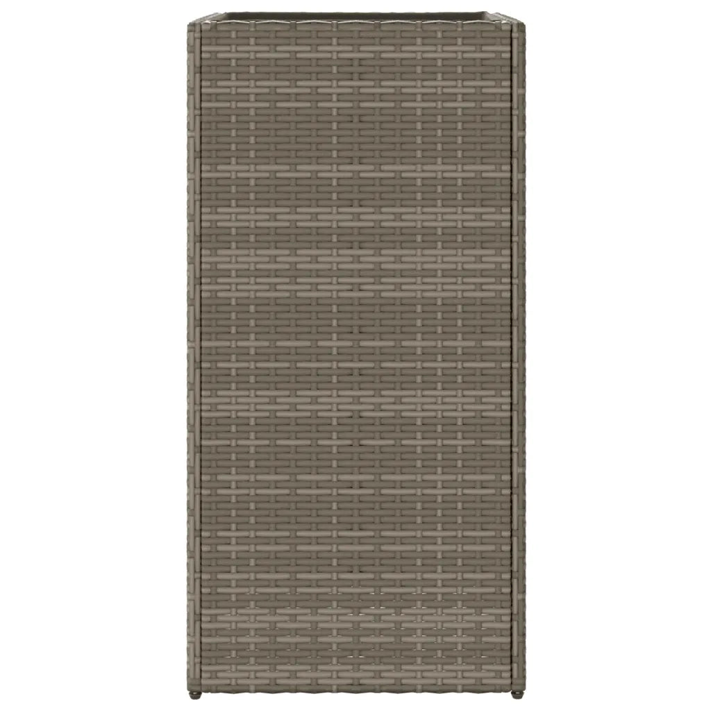Fioriere da Giardino 2 pz Grigie 40x40x80 cm in Polyrattan 3210521